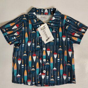 BOYS FISHING LURE DESIGN SHIRT - SIZE 4-5